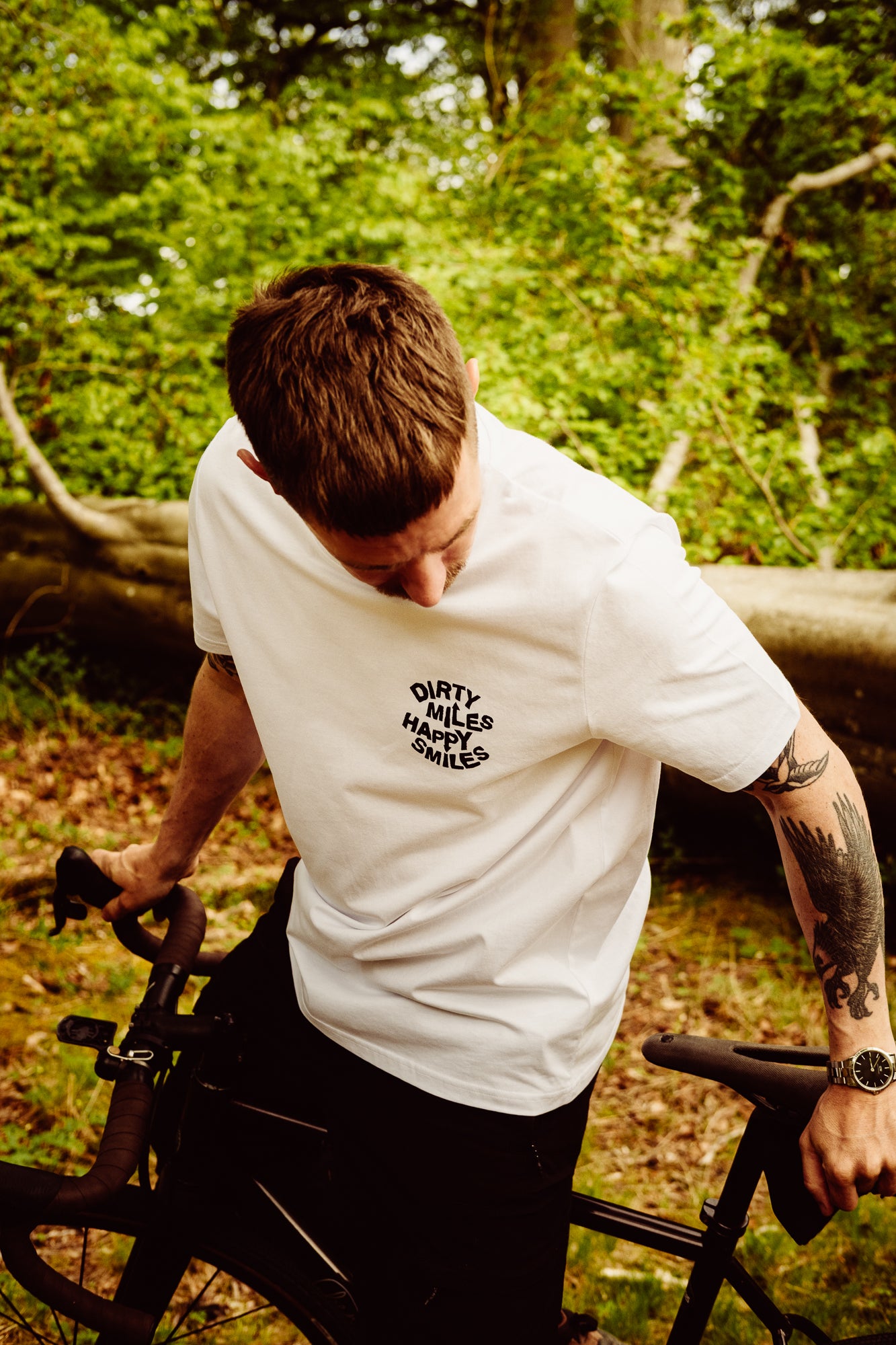 Dirty Miles Face - T-Shirt - White