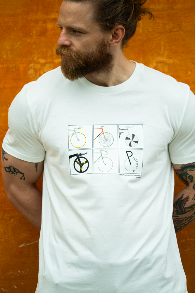 Forhjulslir x Cikkel Copenhagen - T-Shirt Hvid