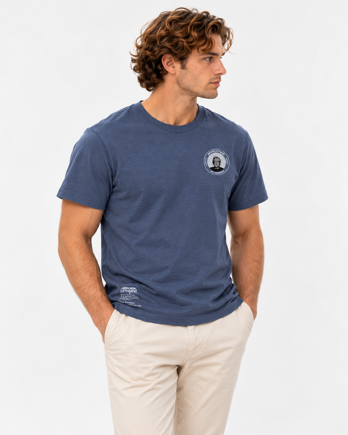 Jørgen Leth En Hommage T-Shirt Blue Grey