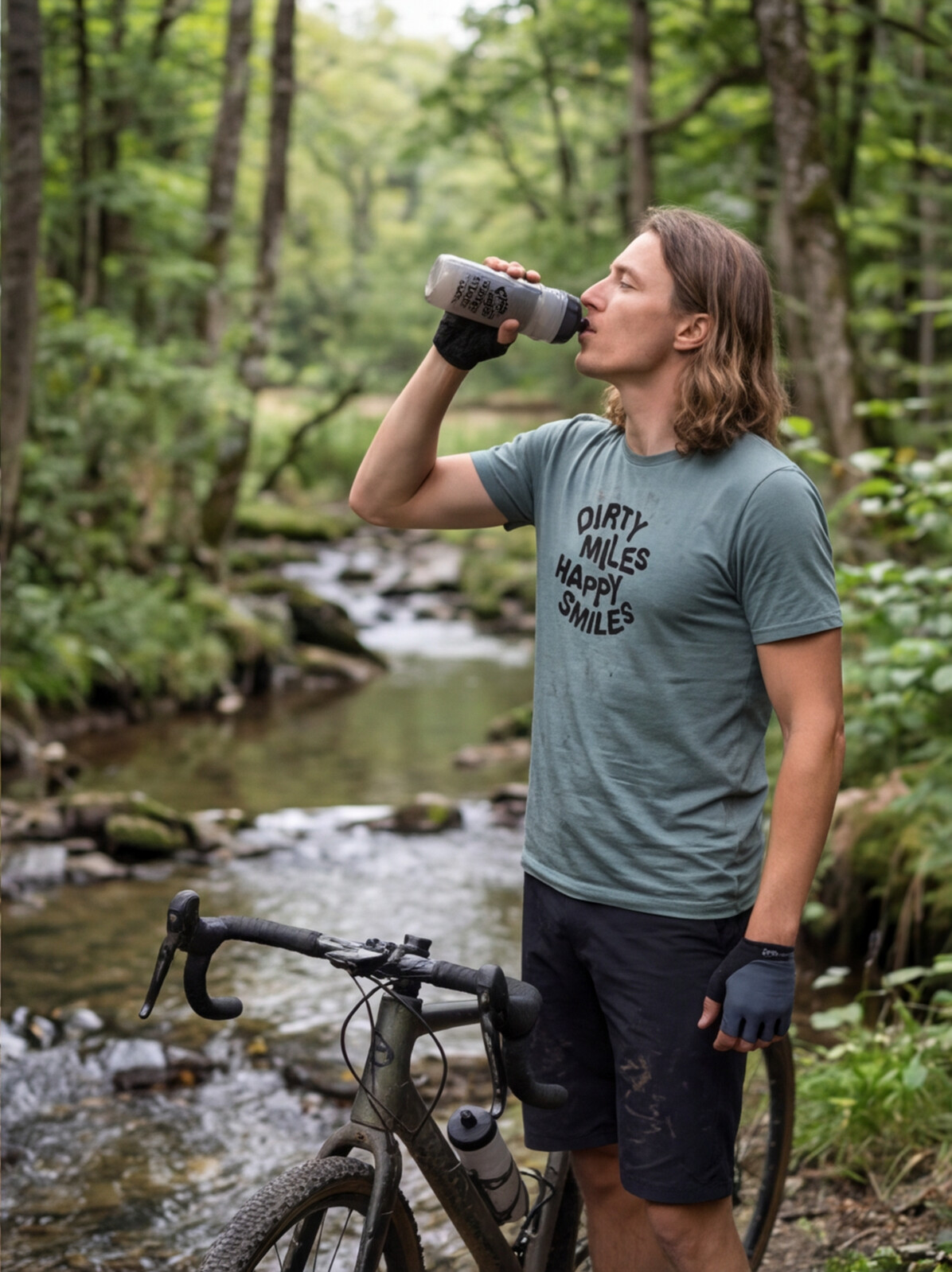 Dirty Miles. Happy Smiles - T-shirt Green