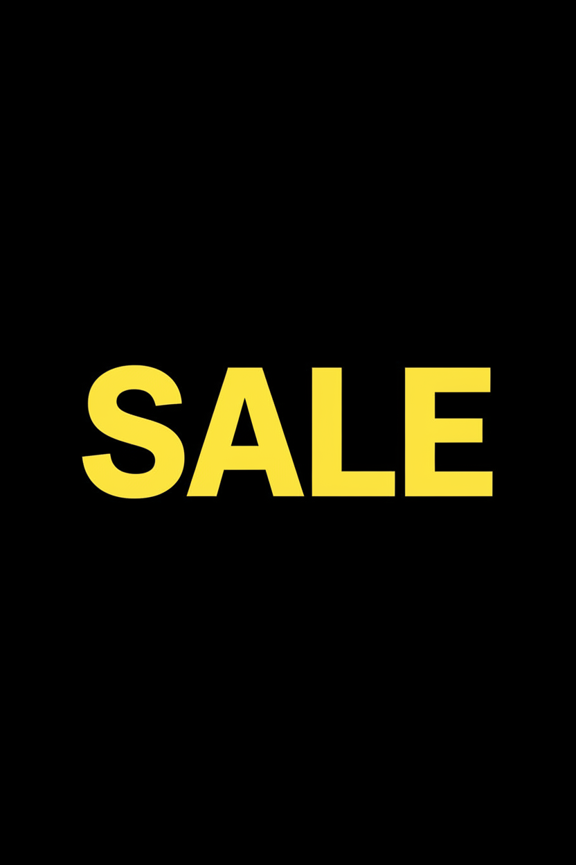 SALE Banner Sort og Gul