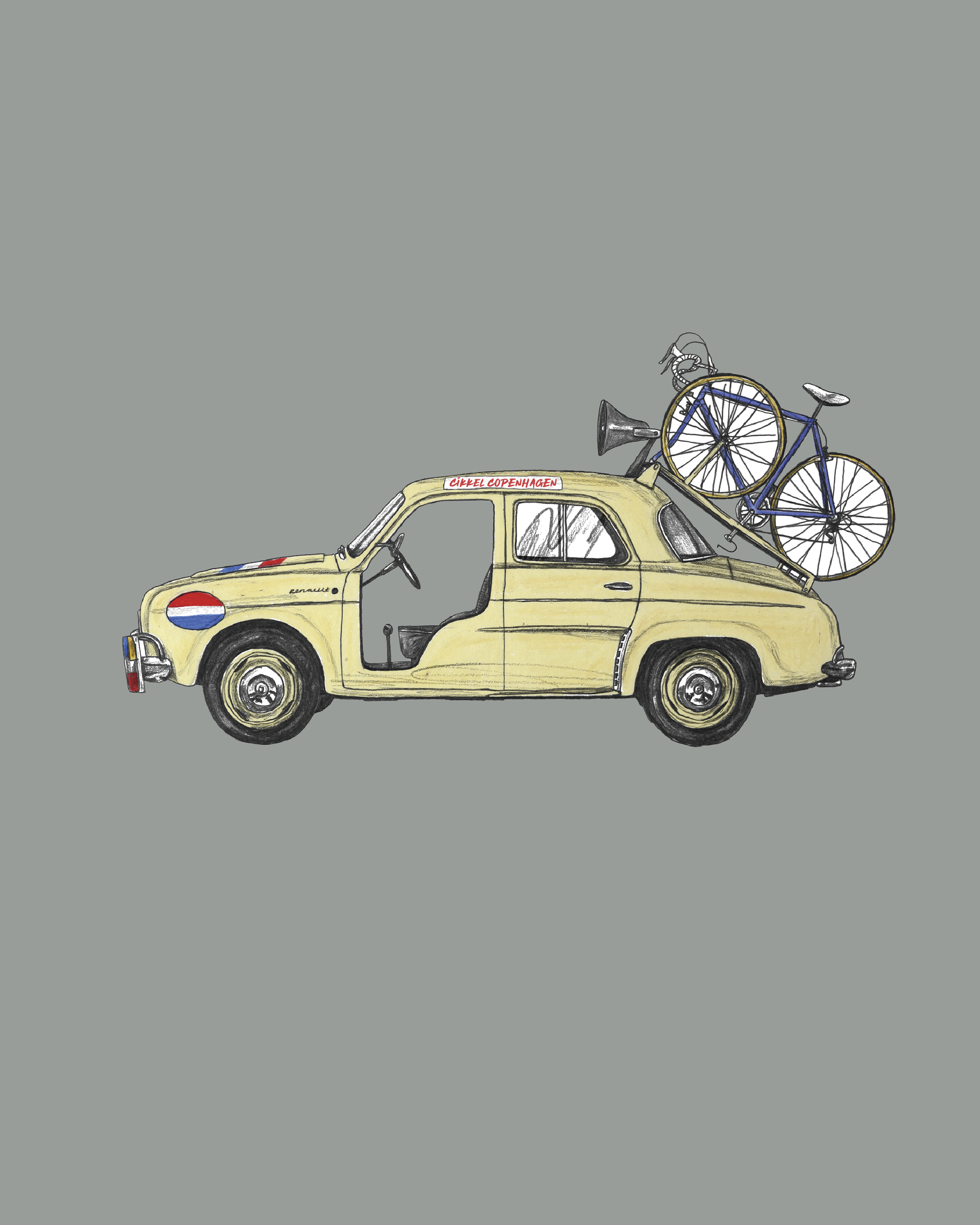 Team car Dauphine - T-Shirt Grey