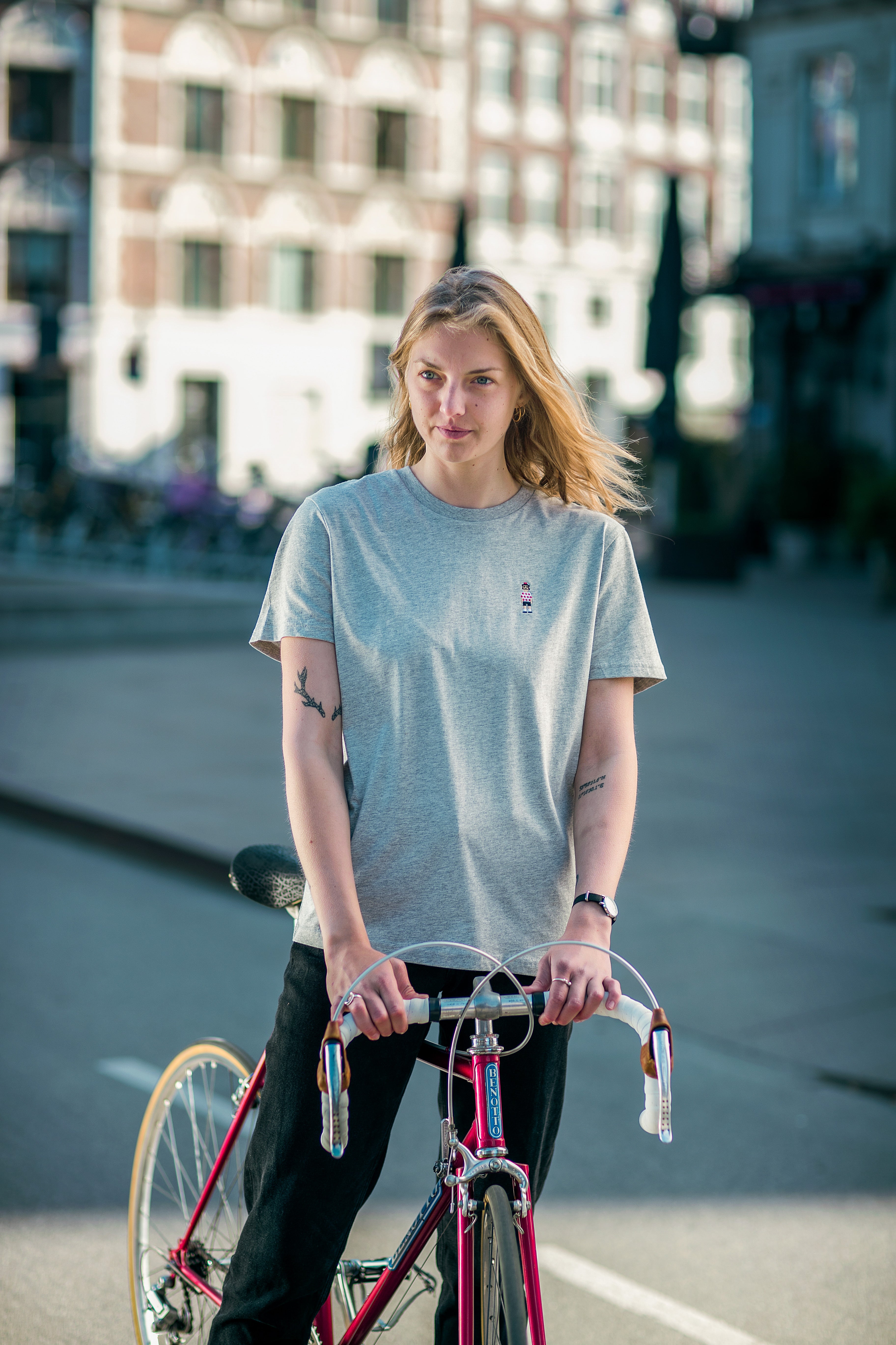 Polka Prikket bjergjersey - T-shirt Melange Grå