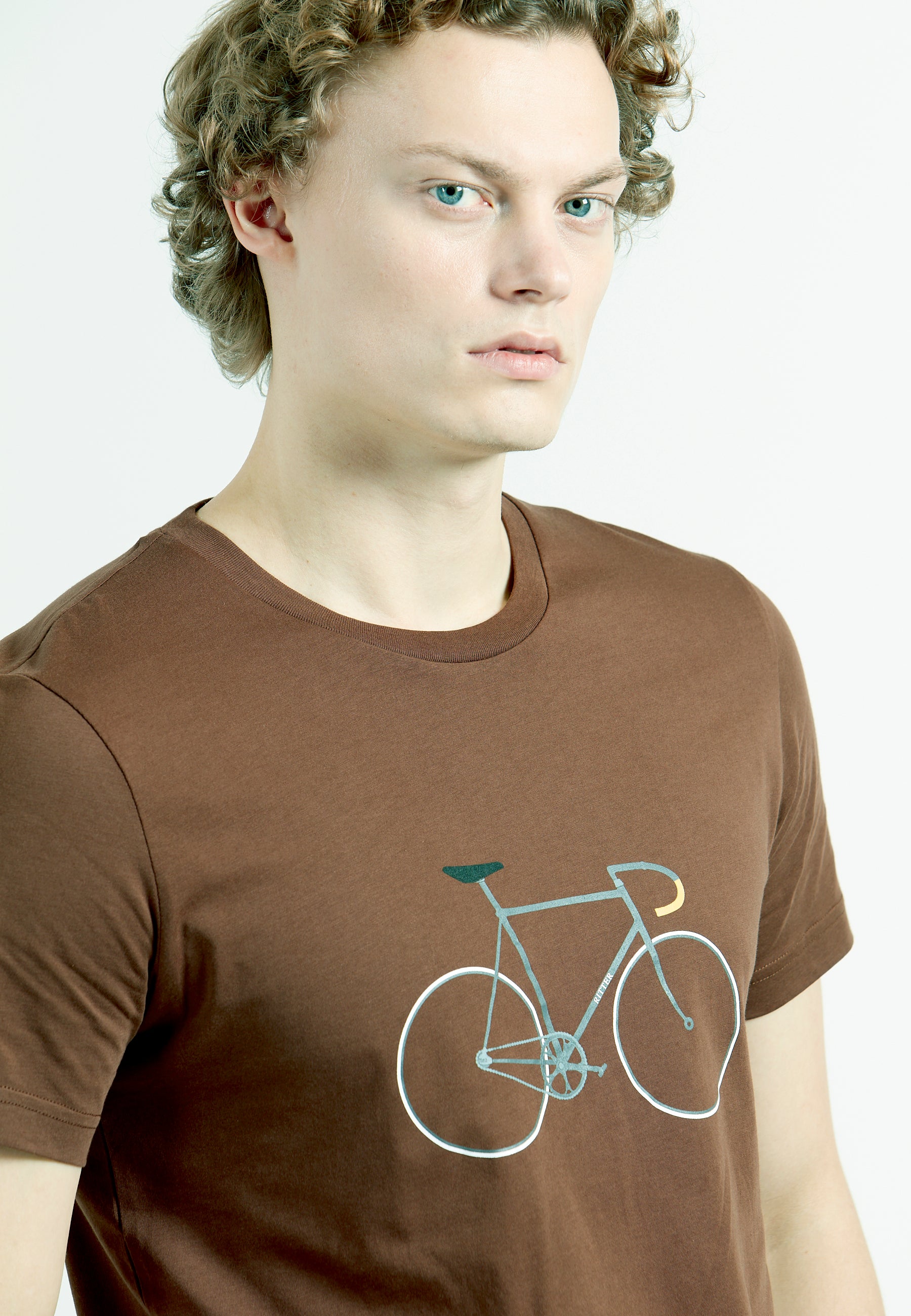 En time- 48.653 Timerekordcykel T-Shirt brun