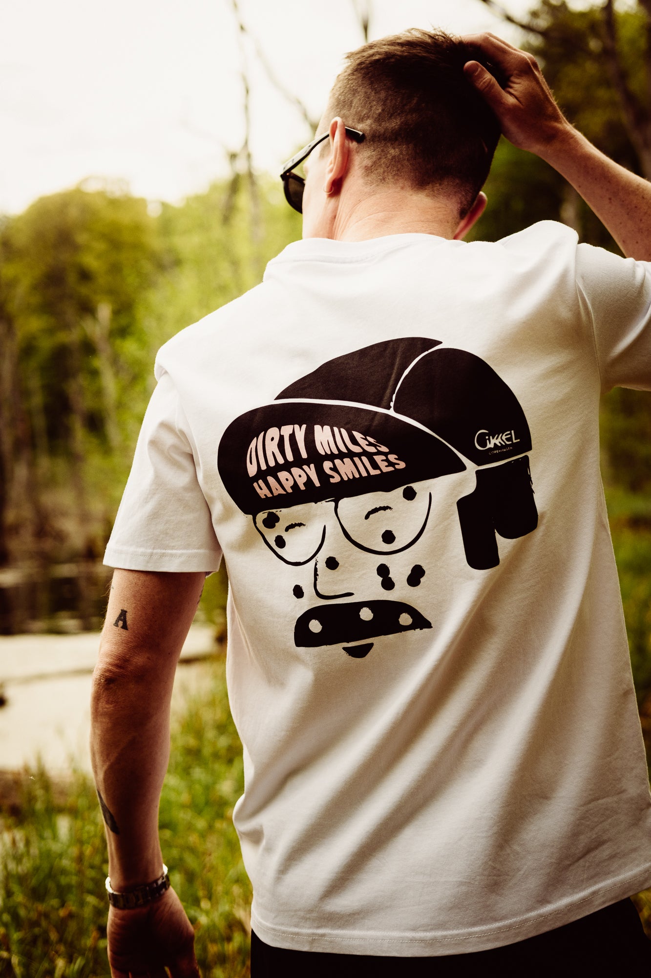 Dirty Miles Face - T-Shirt - White