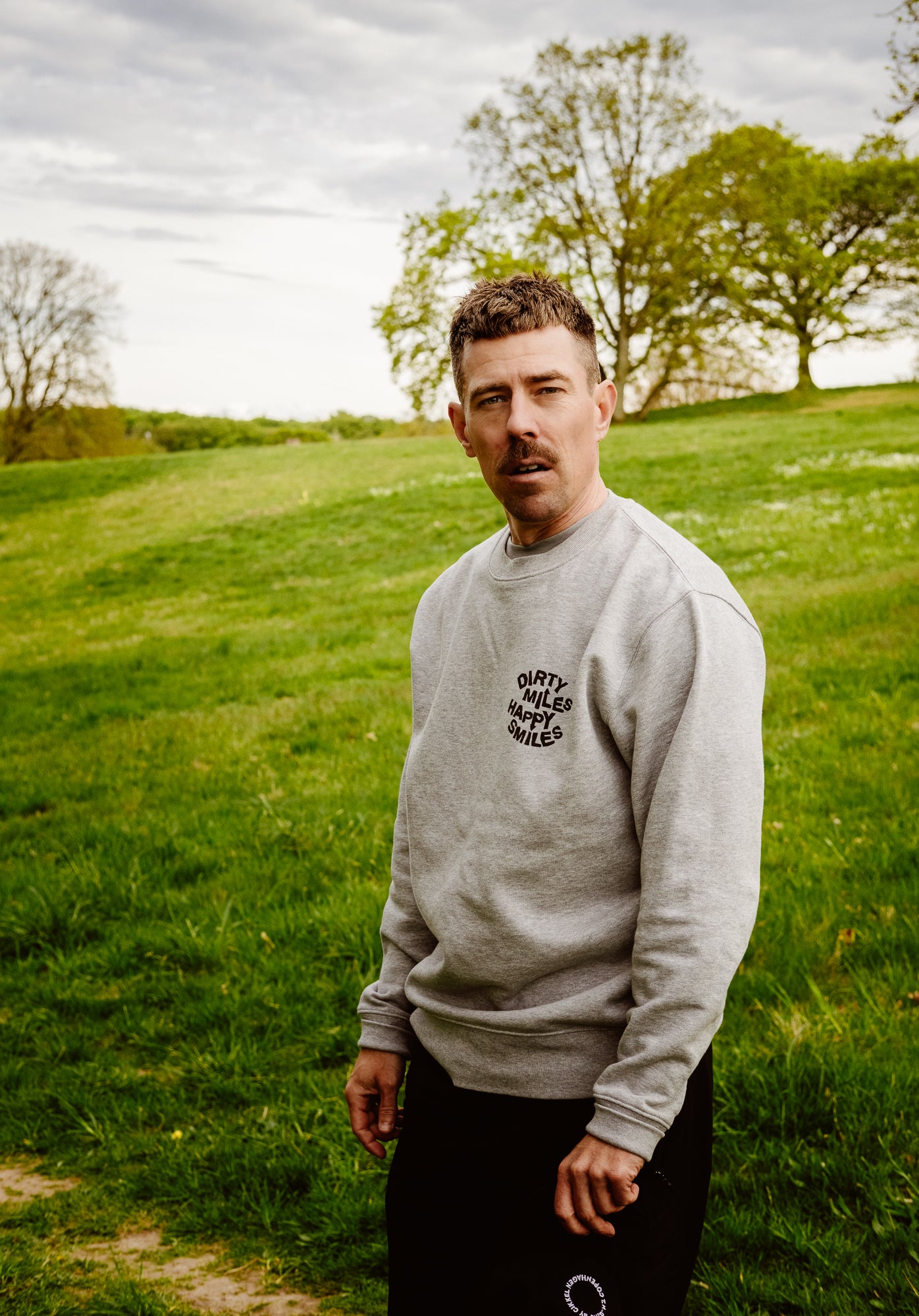 Dirty Miles. Happy Smiles - Sweatshirt - Melange Grey