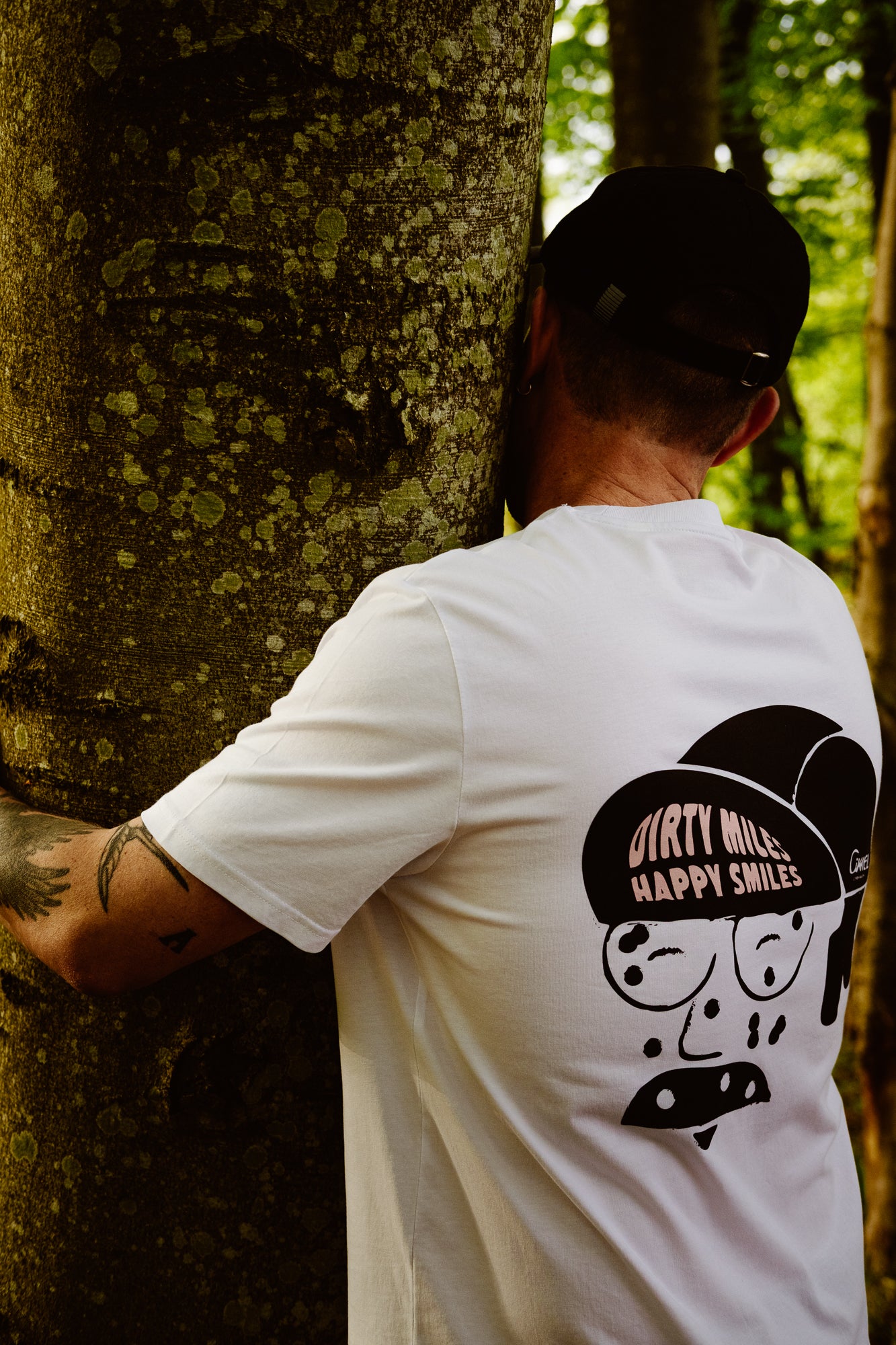 Dirty Miles Face - T-Shirt - White