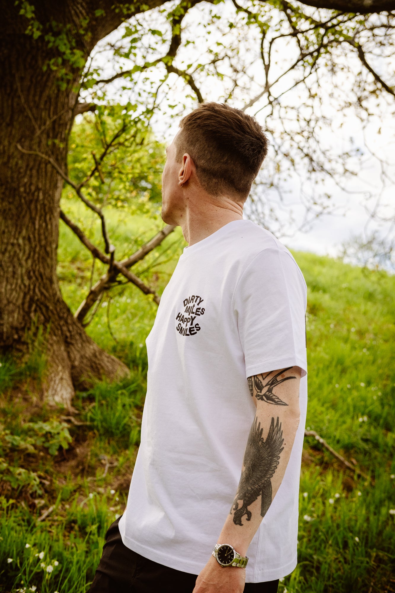 Dirty Miles Face - T-Shirt - White
