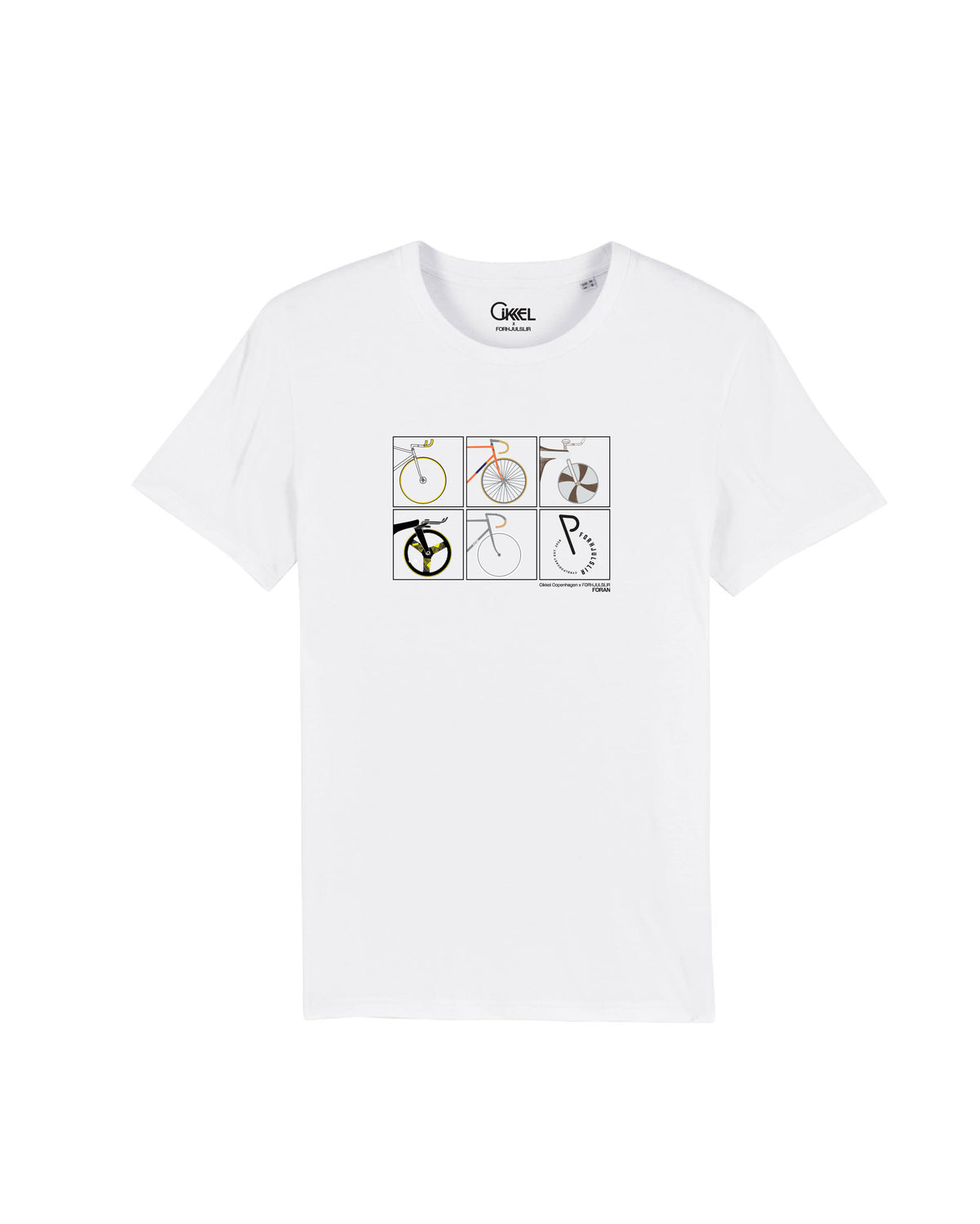 Forhjulslir x Cikkel Copenhagen - T-Shirt Hvid