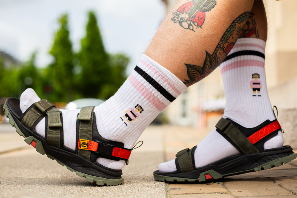 oTTo sport socks - white/black/pink