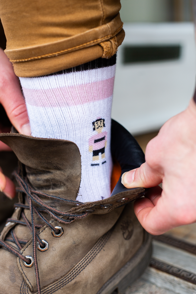 oTTo sport socks - white/black/pink