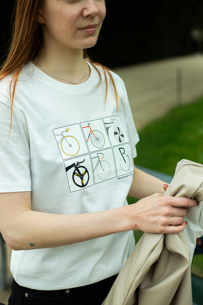 Forhjulslir x Cikkel Copenhagen - T-Shirt Hvid