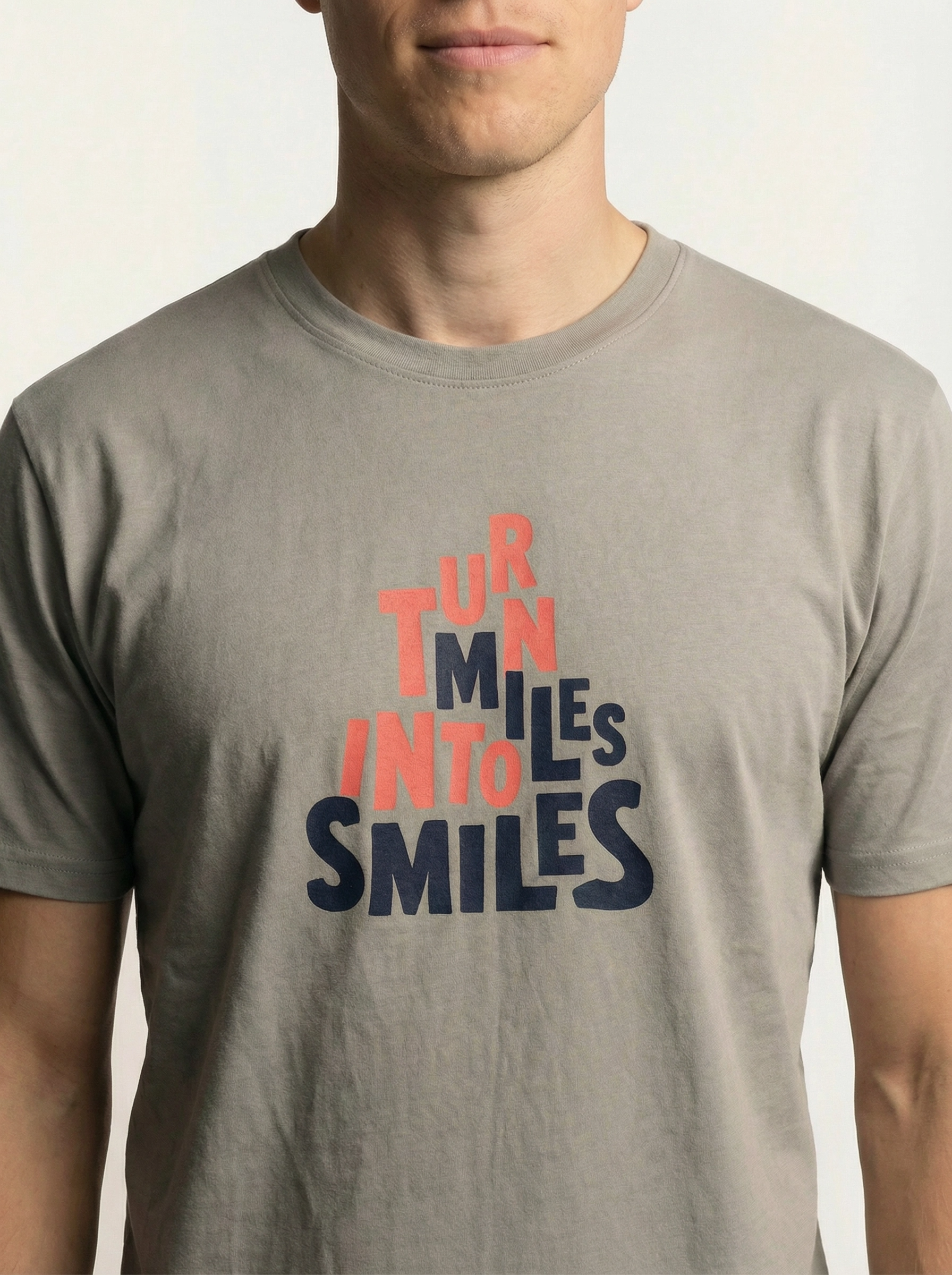 Turn Miles Into Smiles - T-Shirt - Grey