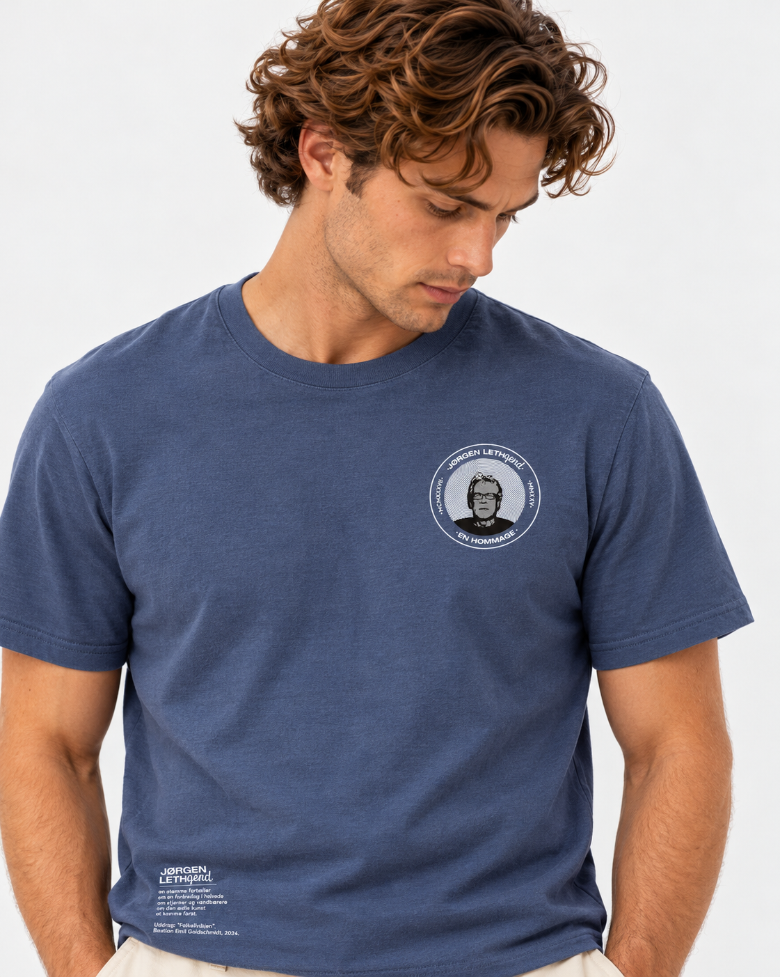 Jørgen Leth En Hommage T-Shirt Blue Grey