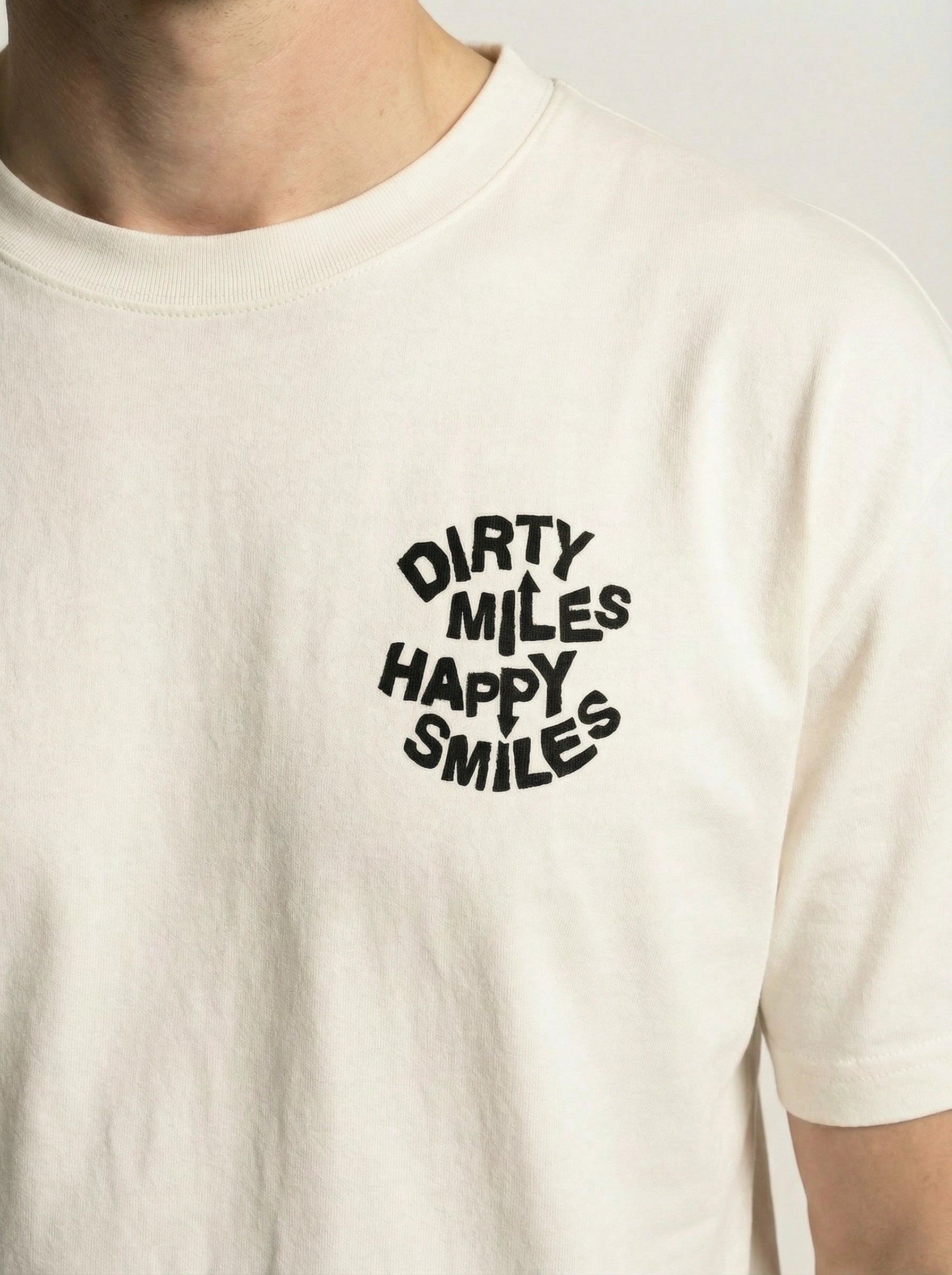 Dirty Miles Face - T-Shirt - White