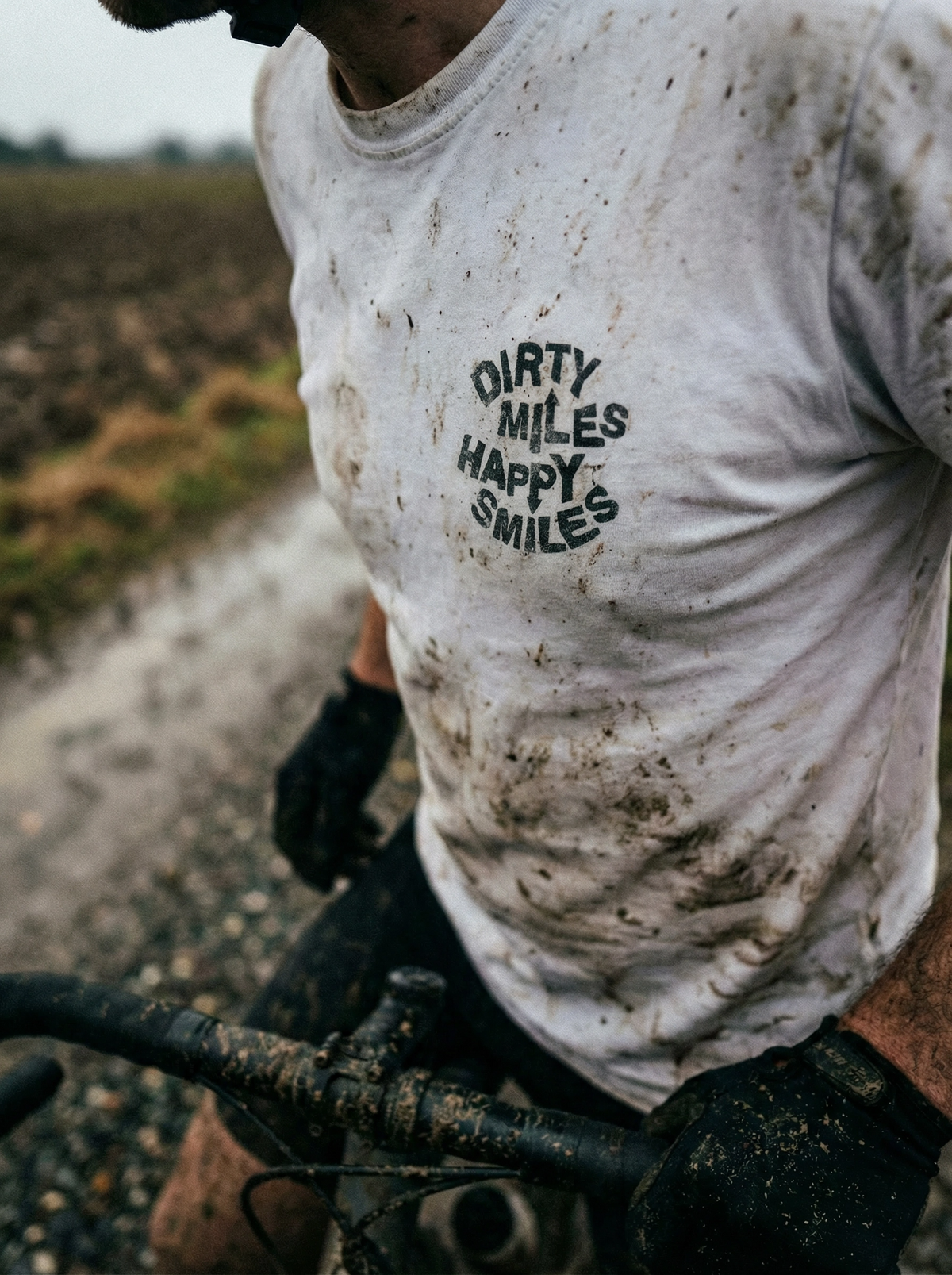 Dirty Miles Face - T-Shirt - White