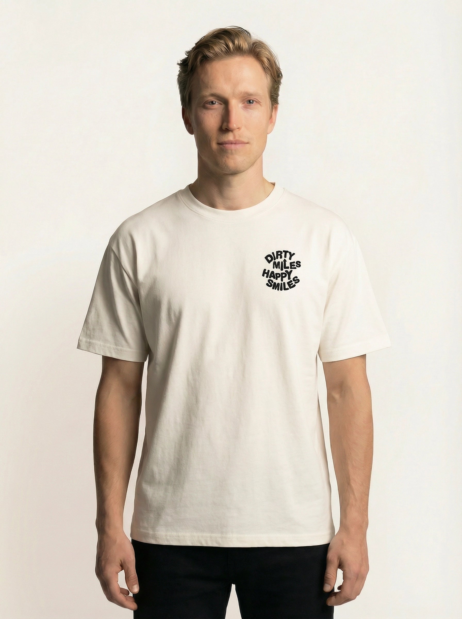 Dirty Miles Face - T-Shirt - White