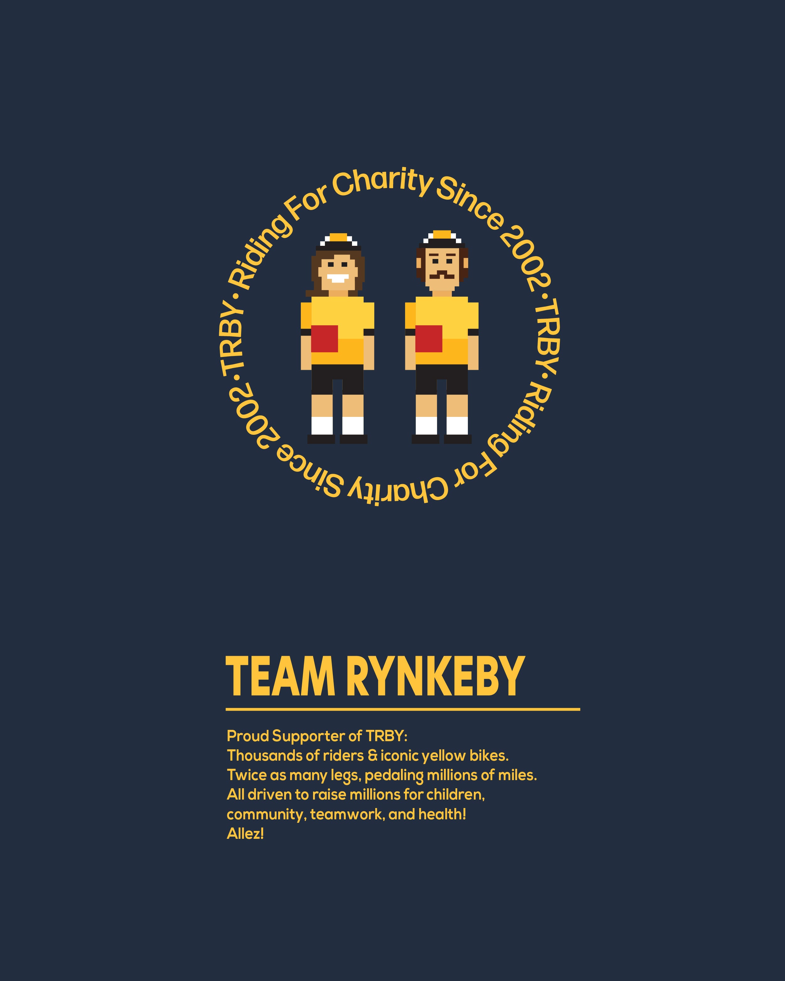 Team Rynkeby 2026 Trøje - Marineblå T-shirt