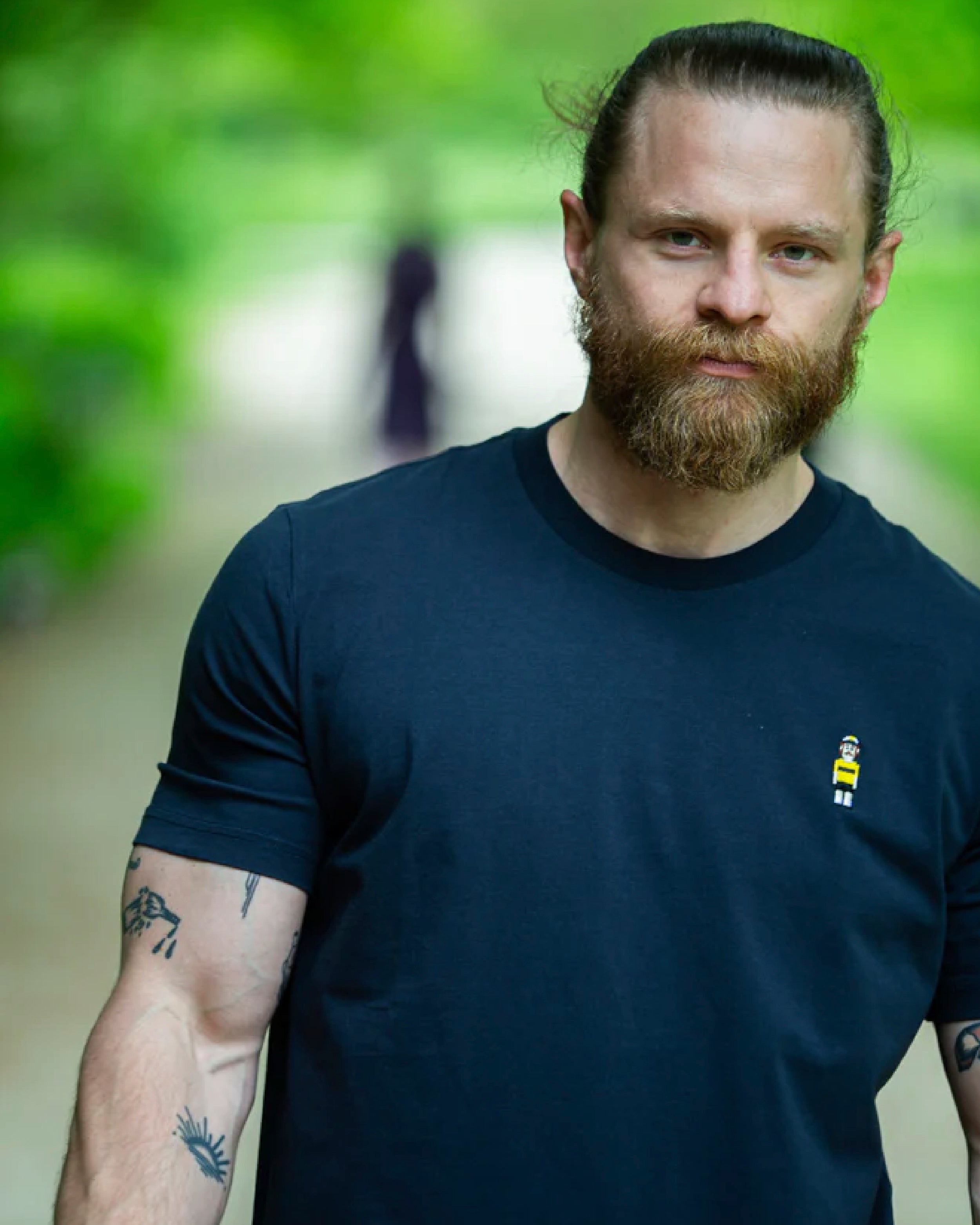 oTTo Gul Trøje - T-shirt Marineblå