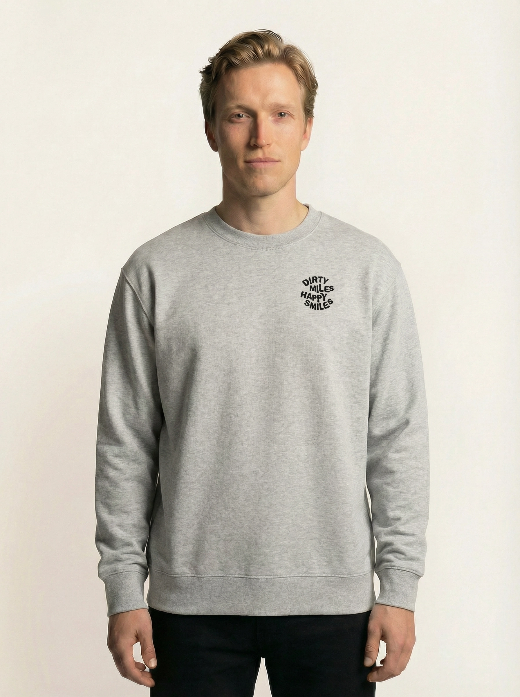 Dirty Miles. Happy Smiles - Sweatshirt - Melange Grey