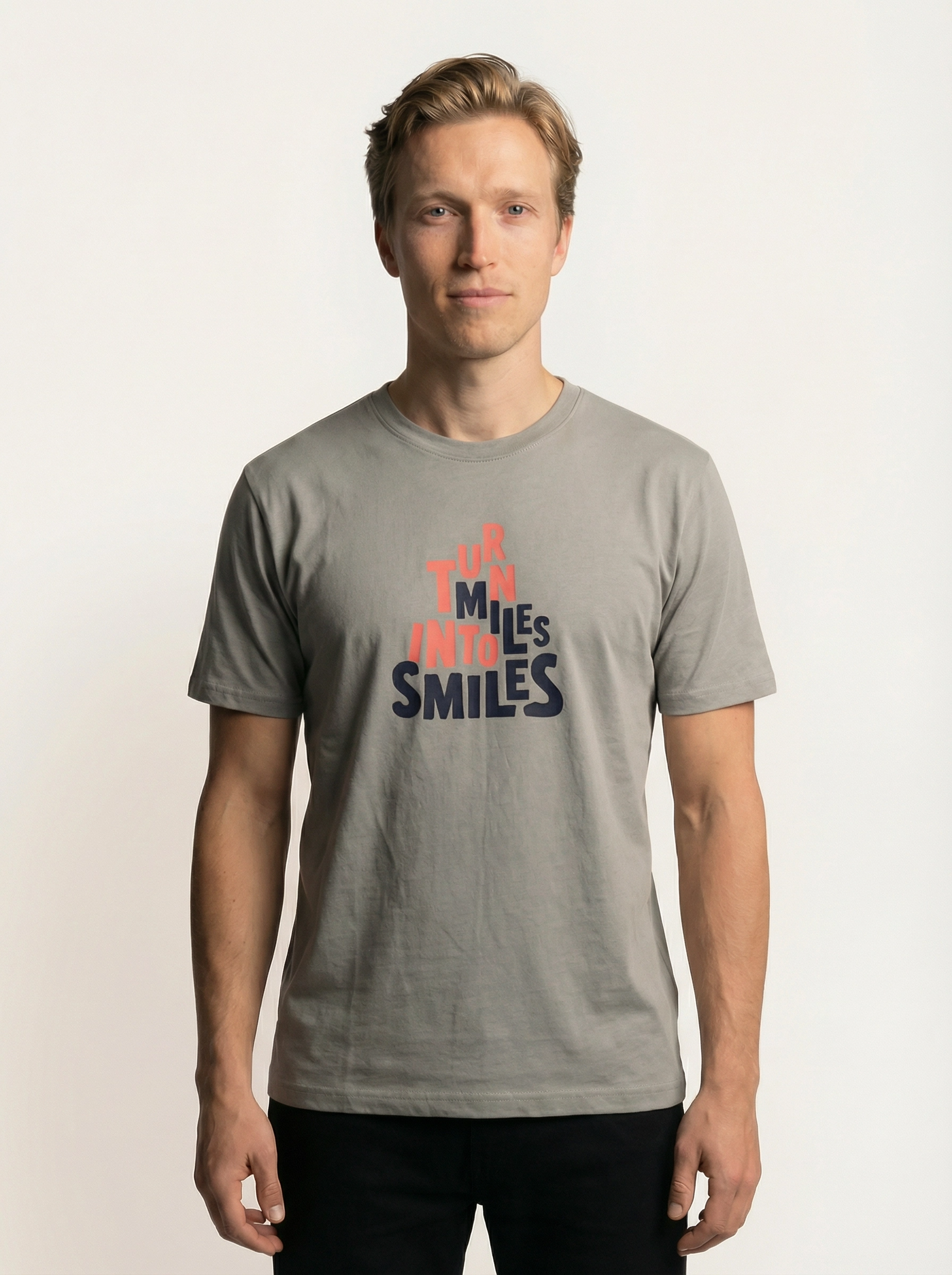 Turn Miles Into Smiles - T-Shirt - Grey