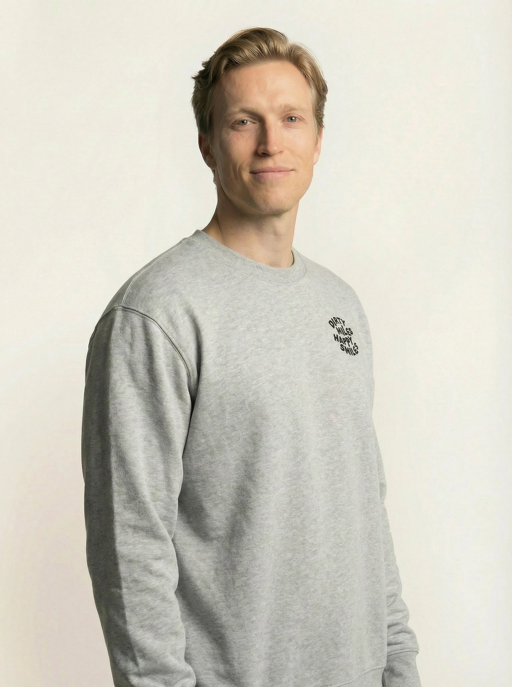 Dirty Miles. Happy Smiles - Sweatshirt - Melange Grey