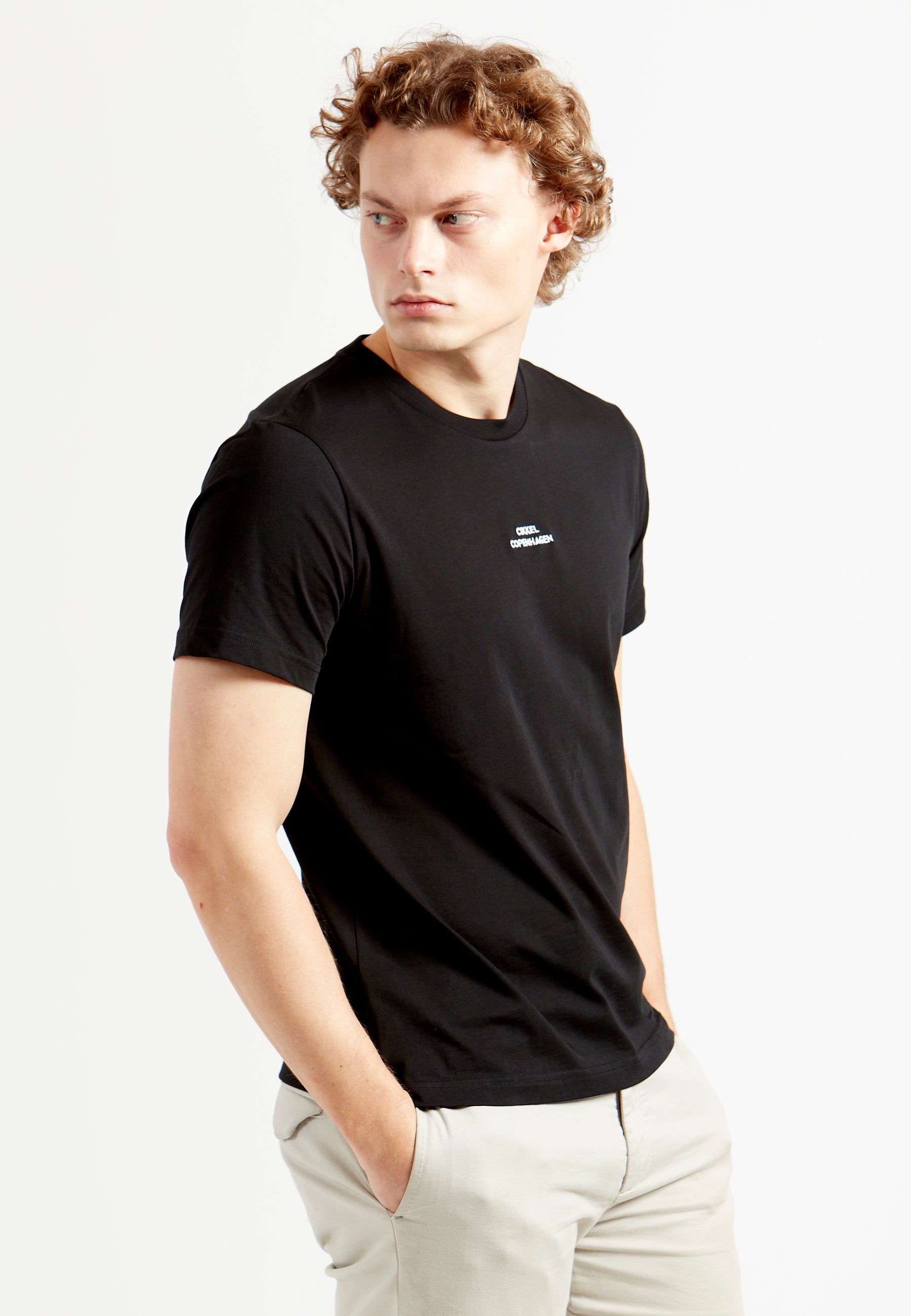 Cikkel Copenhagen broderi logo T-Shirt sort